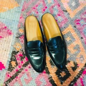 Everlane Black Leather Slide Ons Prnnyloafer